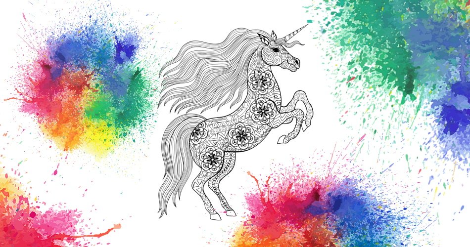 Mandala Licorne ou Unicorne des beaux Coloriages Anti-stress un Dessin haute qualité - iColorify