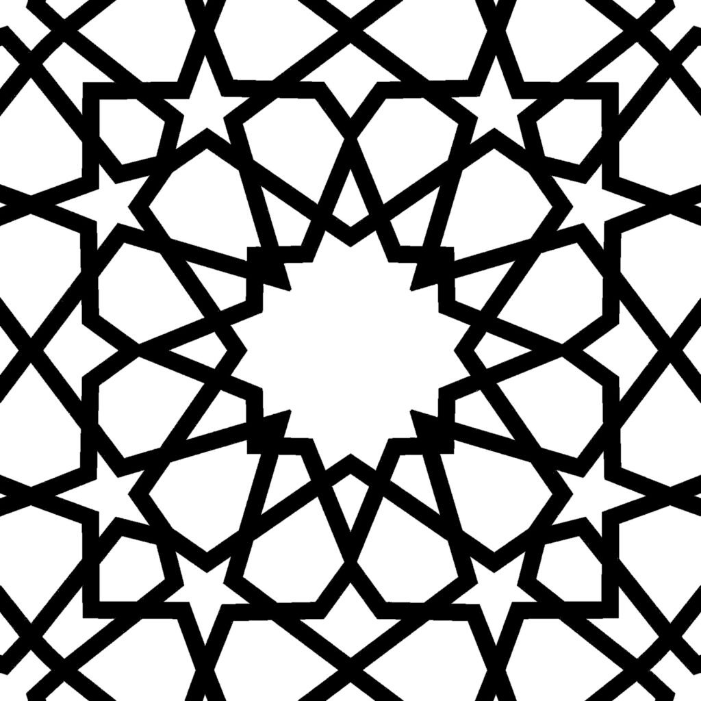 Pattern Islamique, un dessin Art Pattern Arabe, Coloriage Haute Définition gratuit sur iColorify- (5)