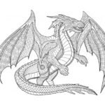 Coloriage Dragon, un dessin anti-stress gratuit à imprimer, Mandala Dragon sur Coloriage-dessin-mandala.com