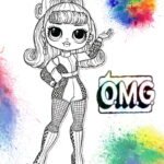 Coloriage Poupée LOL OMG gratuit à imprimer, un dessin lol omg surprise Doll sur iColorify.com