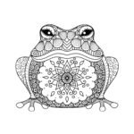 Coloriage Mandala Grenouille gratuit, mandala frog, un dessin grenouille, Des Mandalas Animeaux à imprimer sur Coloriage-Dessin-Mandala.com